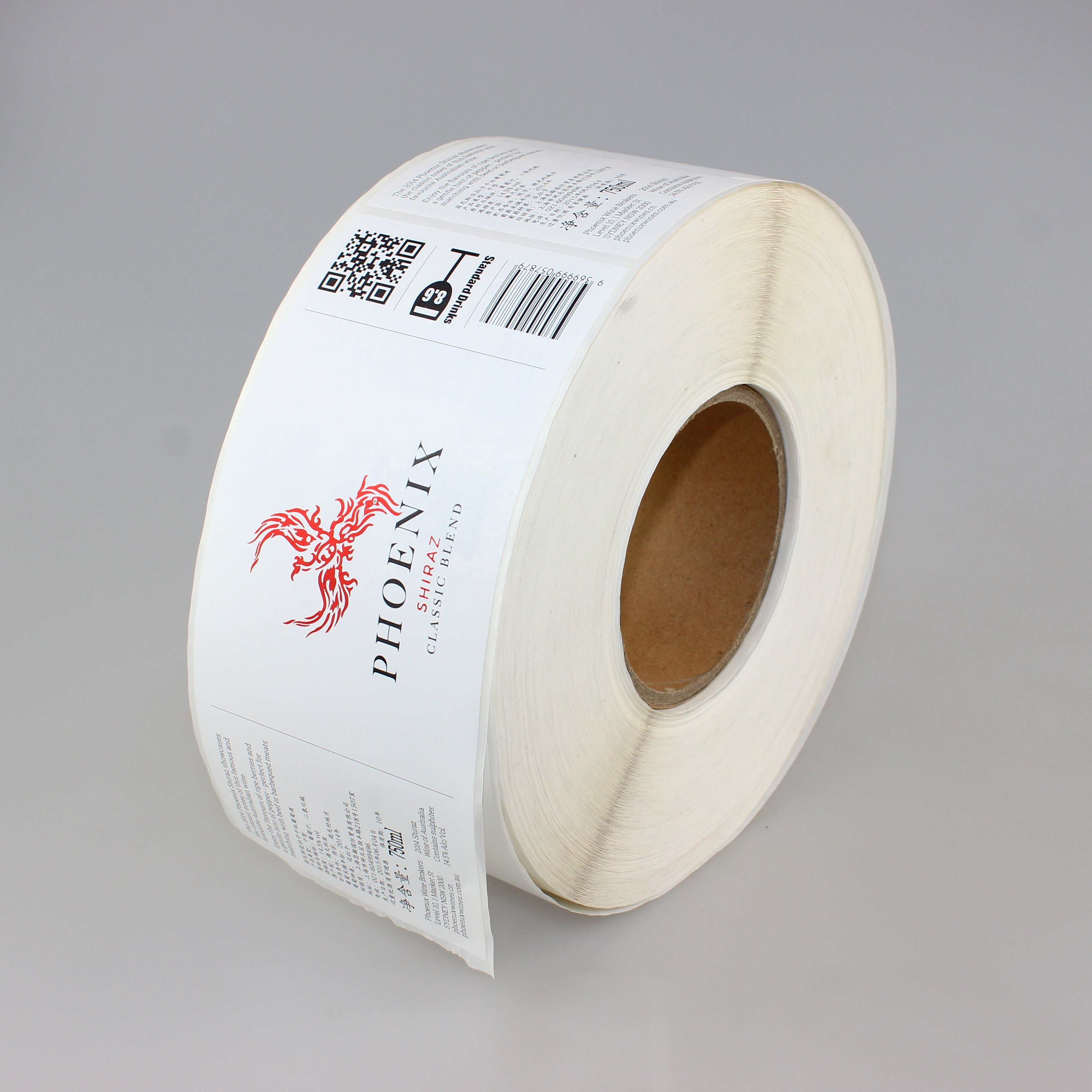 Factory Direct Sale Custom Printing Logo Red Wine Bottle Seal Sticker Water Bottle Labels Printed Logo Bottle Roll Label Sticker
