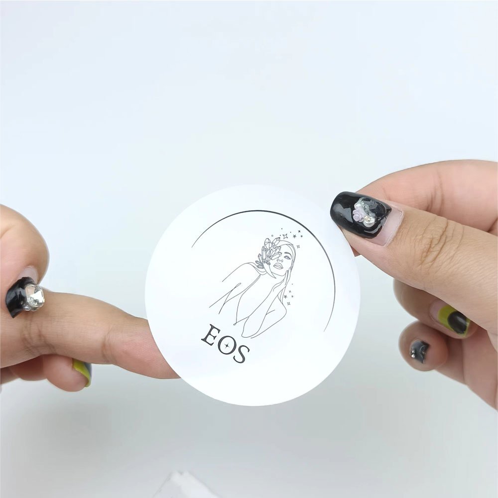 Custom waterproof vinyl cosmetic stickers printing personalize logo adhesive PVC sticker