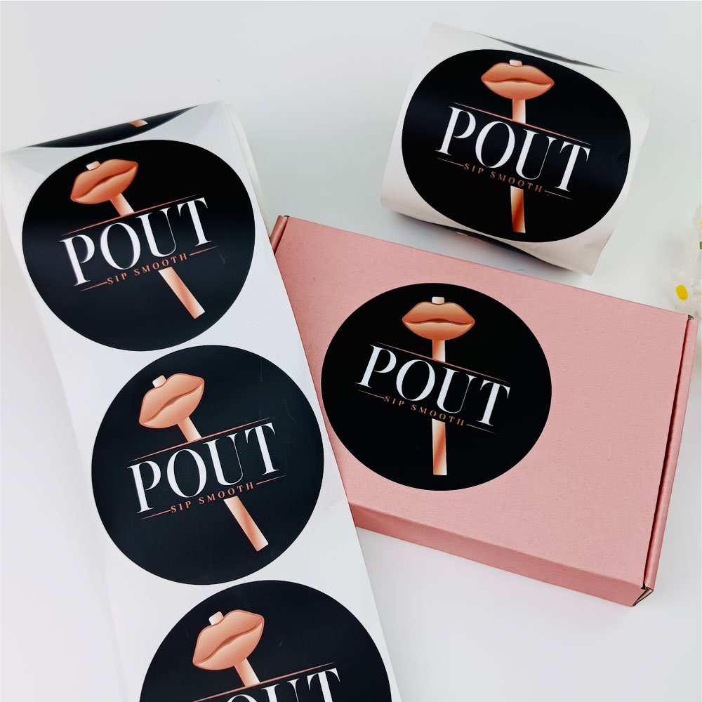 Custom waterproof vinyl cosmetic stickers printing personalize logo adhesive PVC sticker