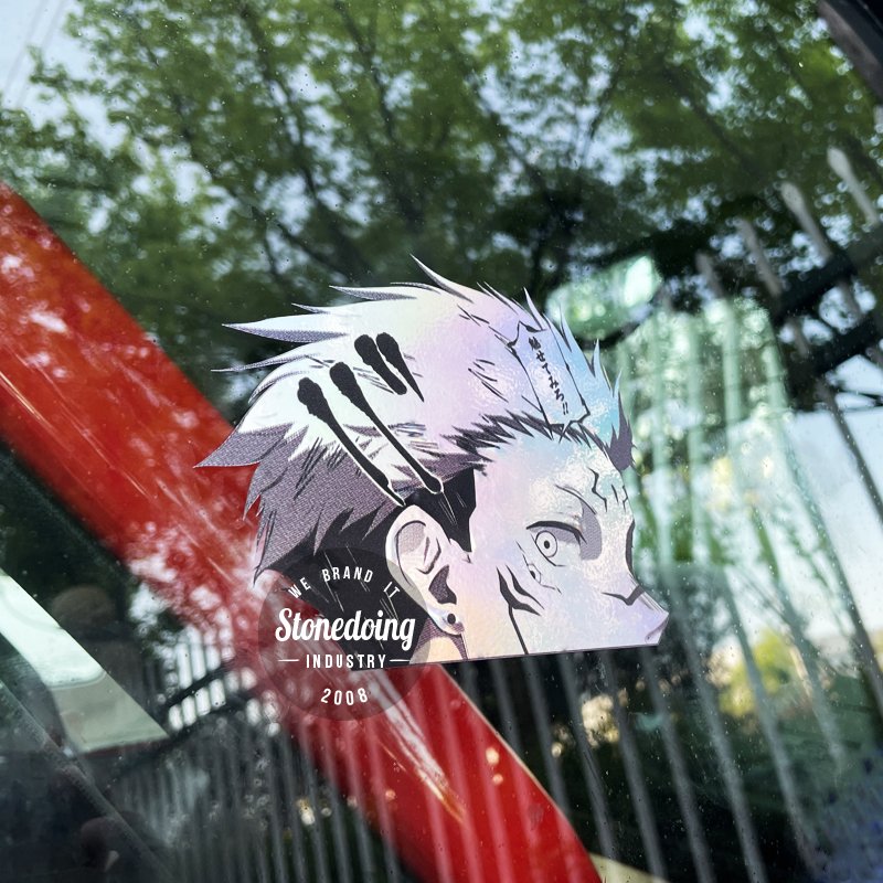 Weather Proof Inkjet Printing Window Transfer Car Stickers Vinyl Peeking Decal Peeking Anime Car Sticker Peeker stickers