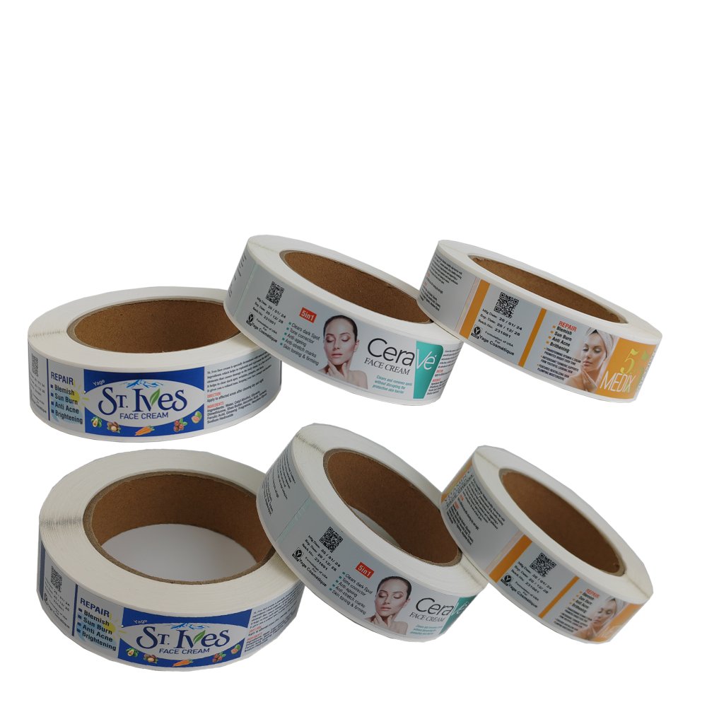 Custom Business printing Logo Sticker essential private face skin care cosmetic label sticker