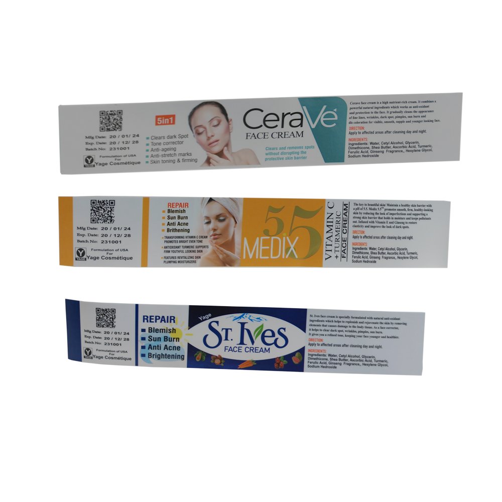 Custom Business printing Logo Sticker essential private face skin care cosmetic label sticker