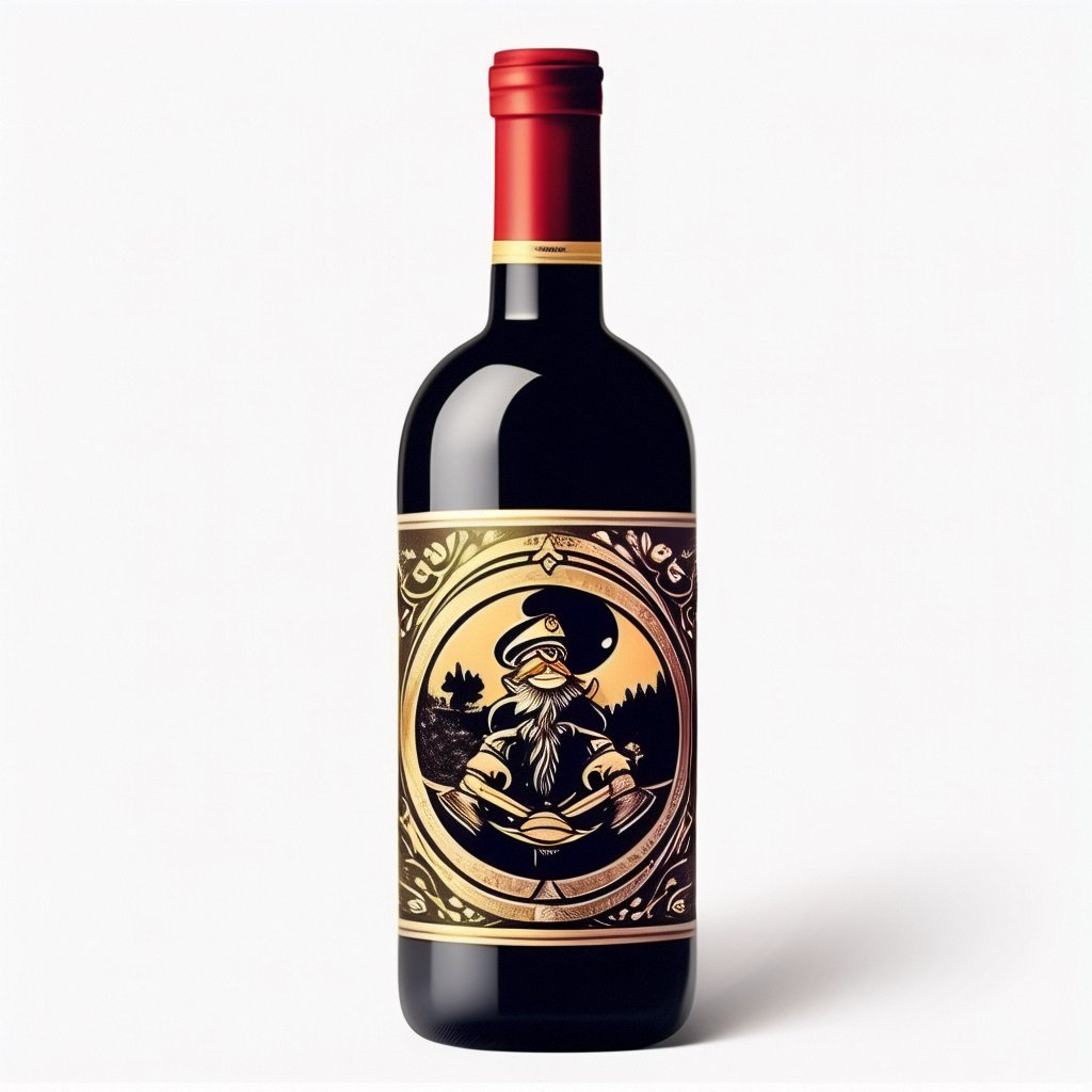 Custom Top Grade Red Wine Labels Self Adhesive Bottle Label Stickers With Gold Foil Stamping