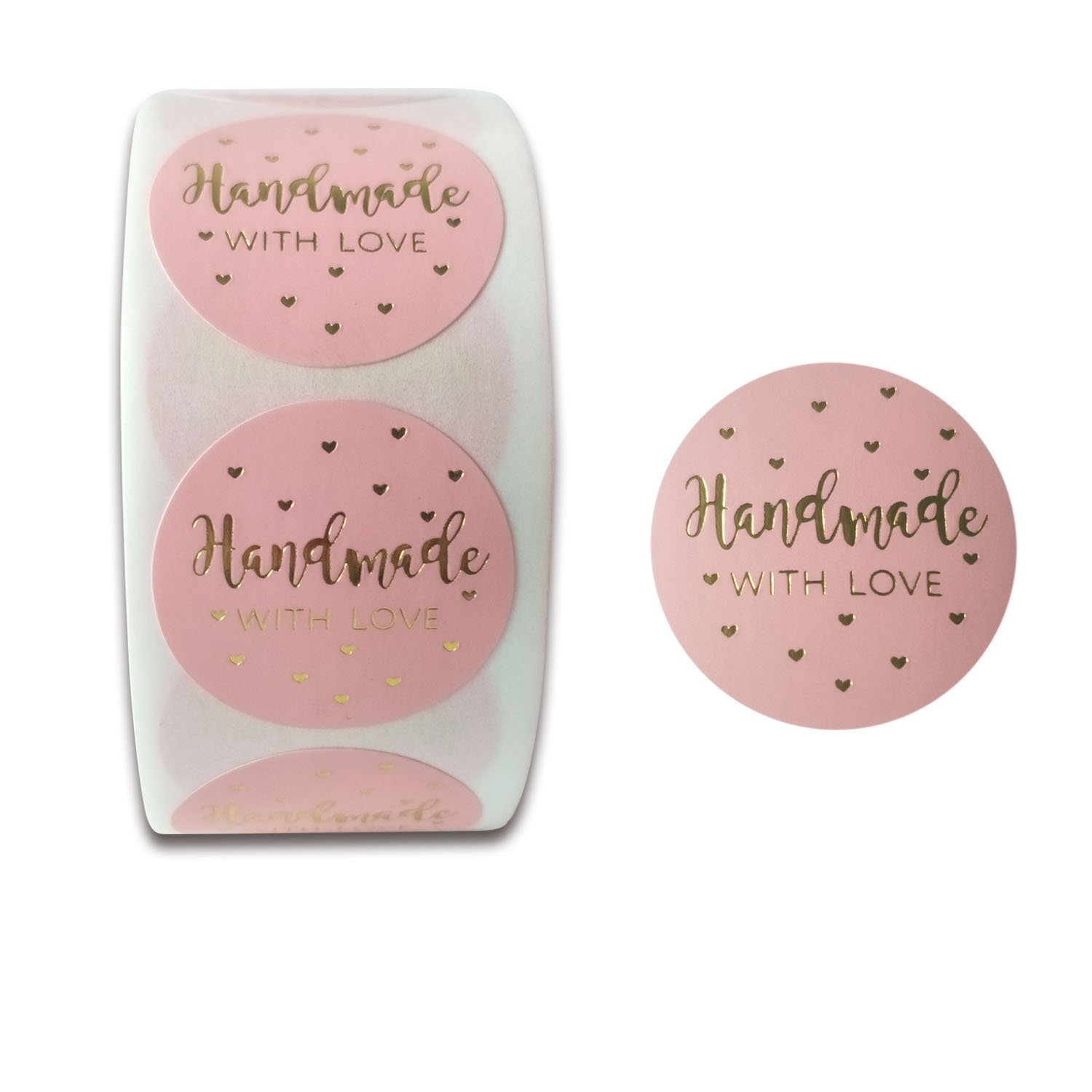 Custom Stickers Self Adhesive Pink Label For Wedding Gift Food Thank You Stickers