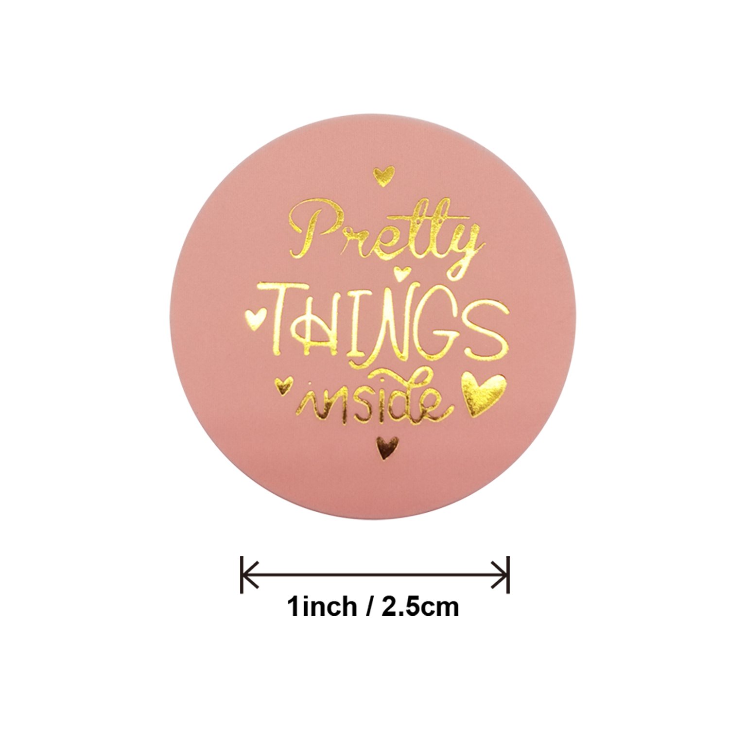 Custom Stickers Self Adhesive Pink Label For Wedding Gift Food Thank You Stickers