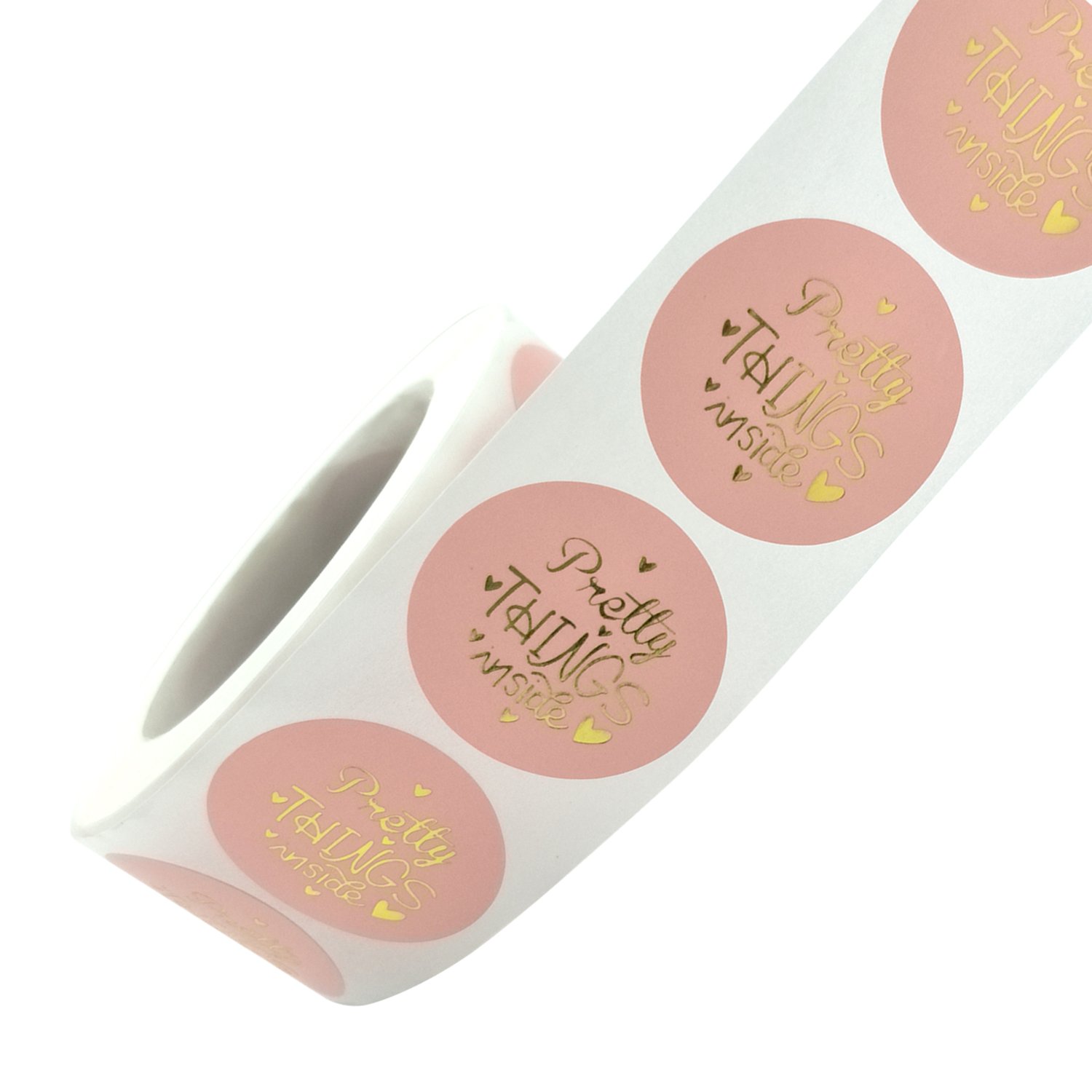 Custom Stickers Self Adhesive Pink Label For Wedding Gift Food Thank You Stickers