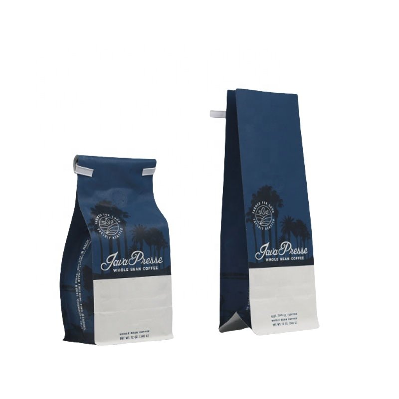 500g Custom Stickers Smell Proof Gusset Kraft Paper Roasted Coffee Pouch With Tin Tie Side Seal Coffee Bean Packaging Bag