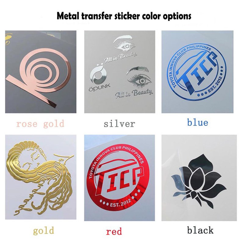 CS Custom Metal Transfer Sticker Waterproof Logo Transfer Sticker For Boxes Custom Transferable Stickers