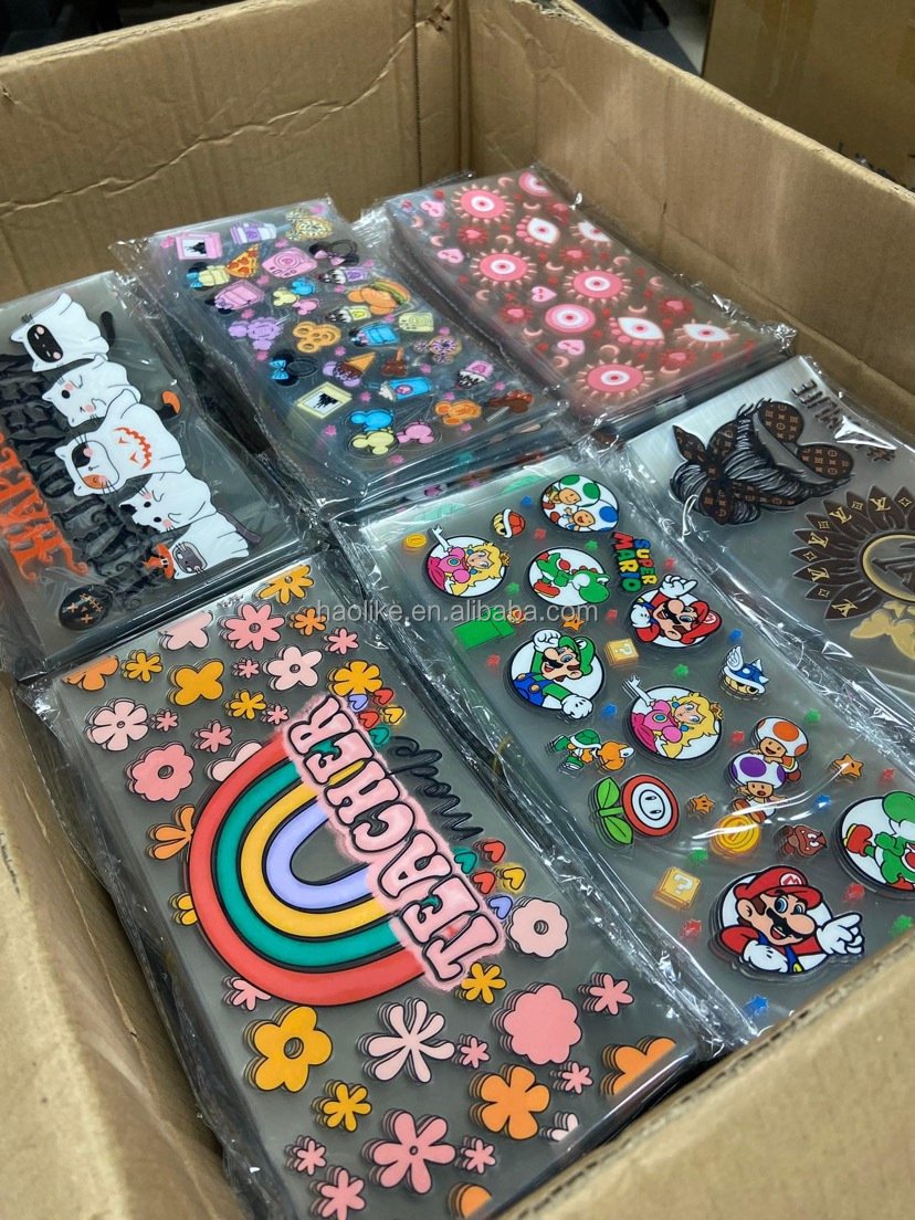 Wholesale 5000+ Design High Quality UV Dtf Libbey Wrap Transfers 40oz 20oz 16oz Cartoon Glass Can Printing UV DTF Cup Wraps