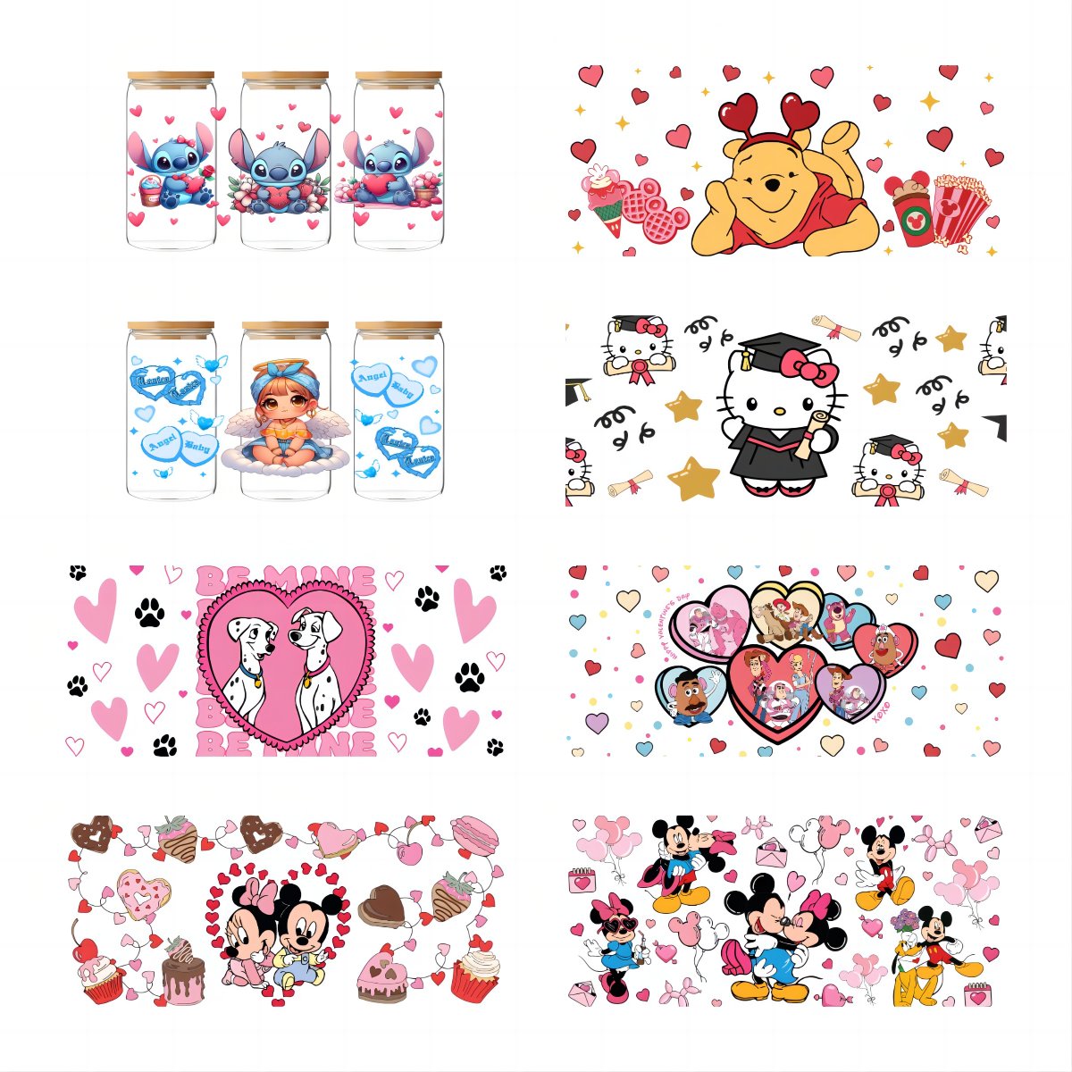 Factory Wholesale Senior desert oasis 3D Decals Stickers Mexican Graduation 16OZ UV DTF Cup Wrap Transfer Stickers