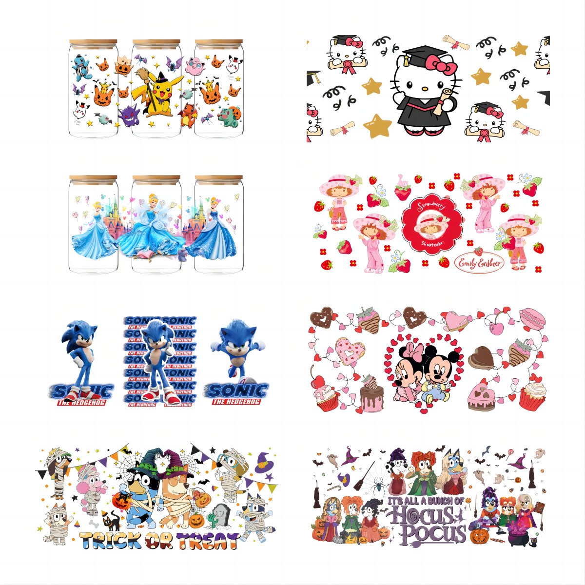 Factory Wholesale Senior desert oasis 3D Decals Stickers Mexican Graduation 16OZ UV DTF Cup Wrap Transfer Stickers