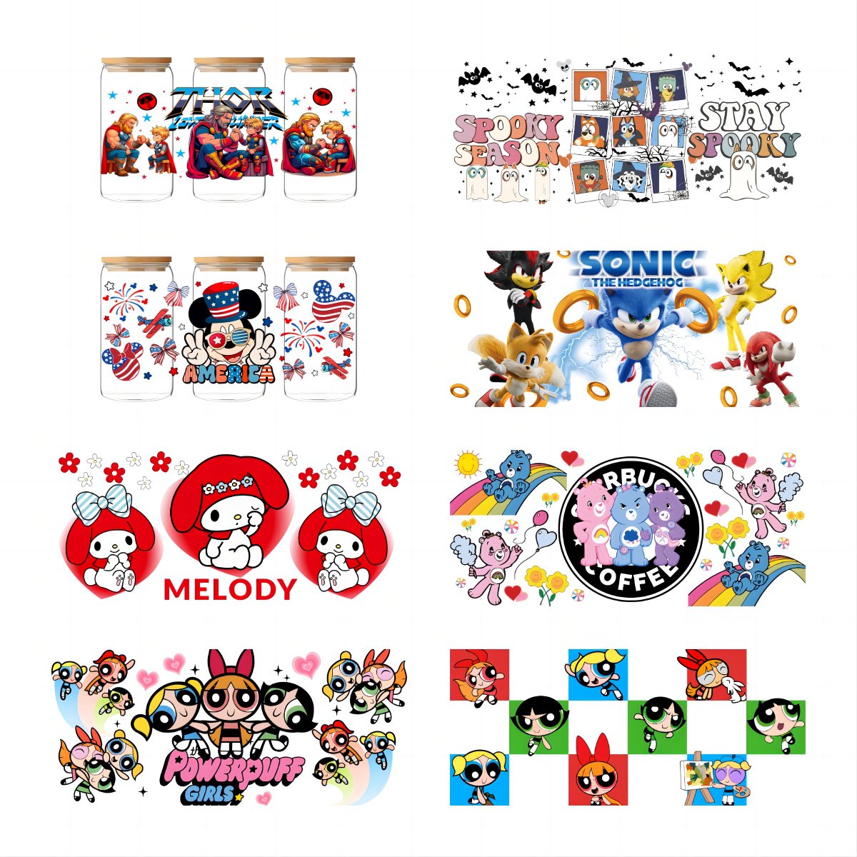 Factory Wholesale Senior desert oasis 3D Decals Stickers Mexican Graduation 16OZ UV DTF Cup Wrap Transfer Stickers