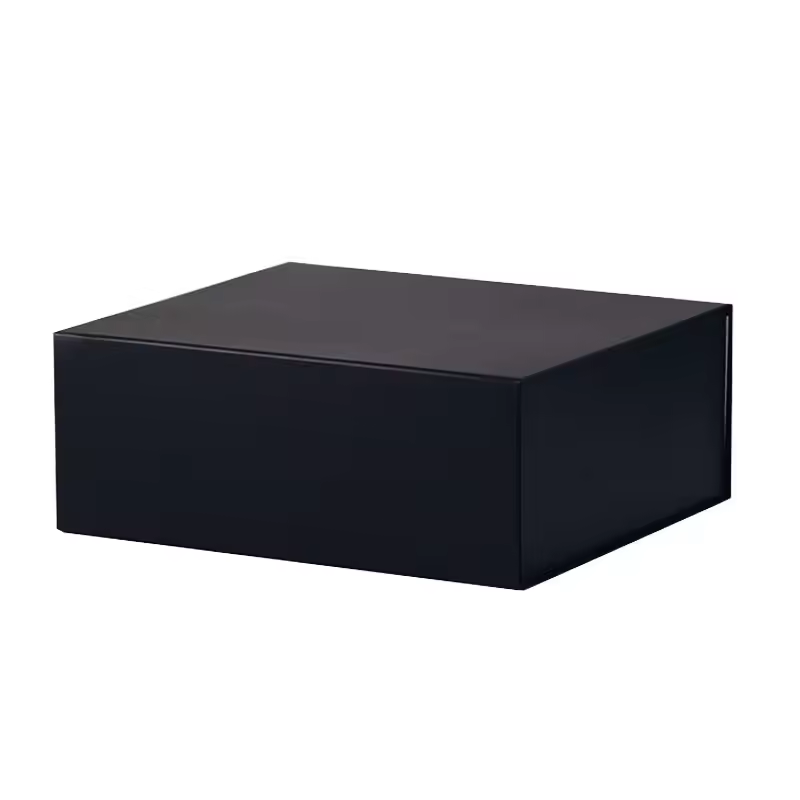 Factory whosale custom folding gift box matt black magnetic lid folding carton environmentally friendly packaging