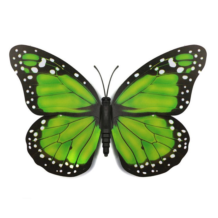 Realistic PVC 12cm 3d monarch butterfly stickers for home decoration and wedding decoration