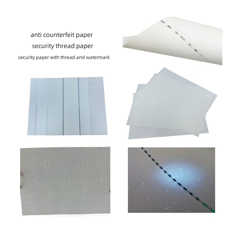 Qiang Qiang paper indian Custom high quality banknote cotton paper security paper with uv invisible fiber