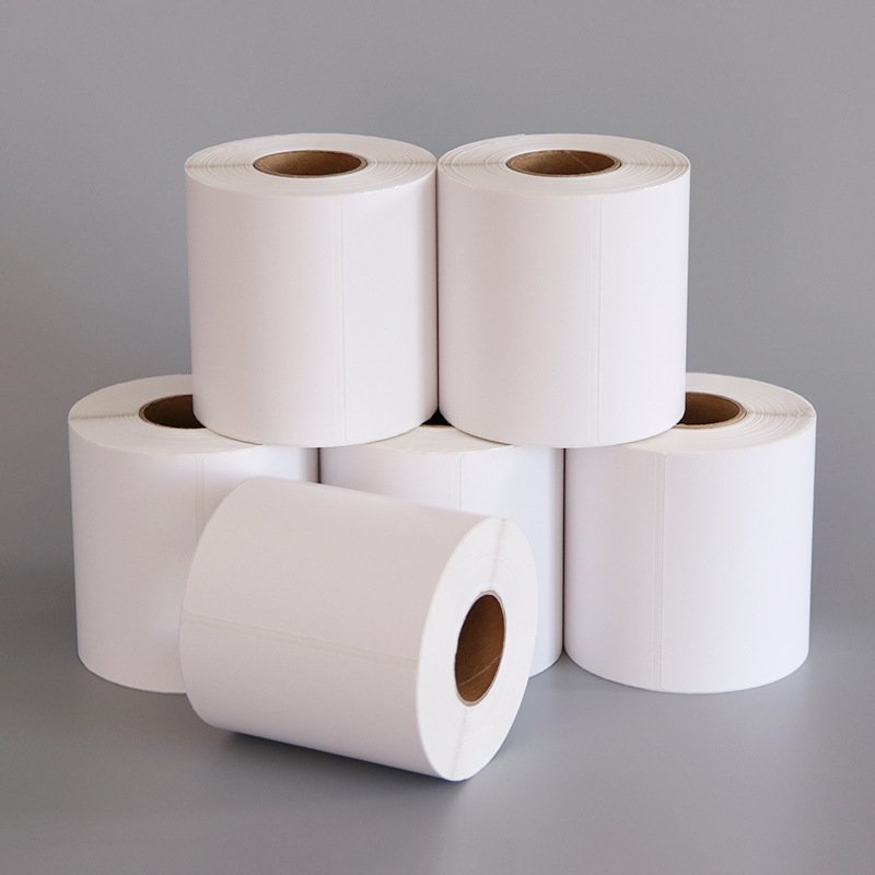 Self Adhesive Direct Thermal Sticker Paper Blank Shipping Custom Logo Stickers Packaging Labels