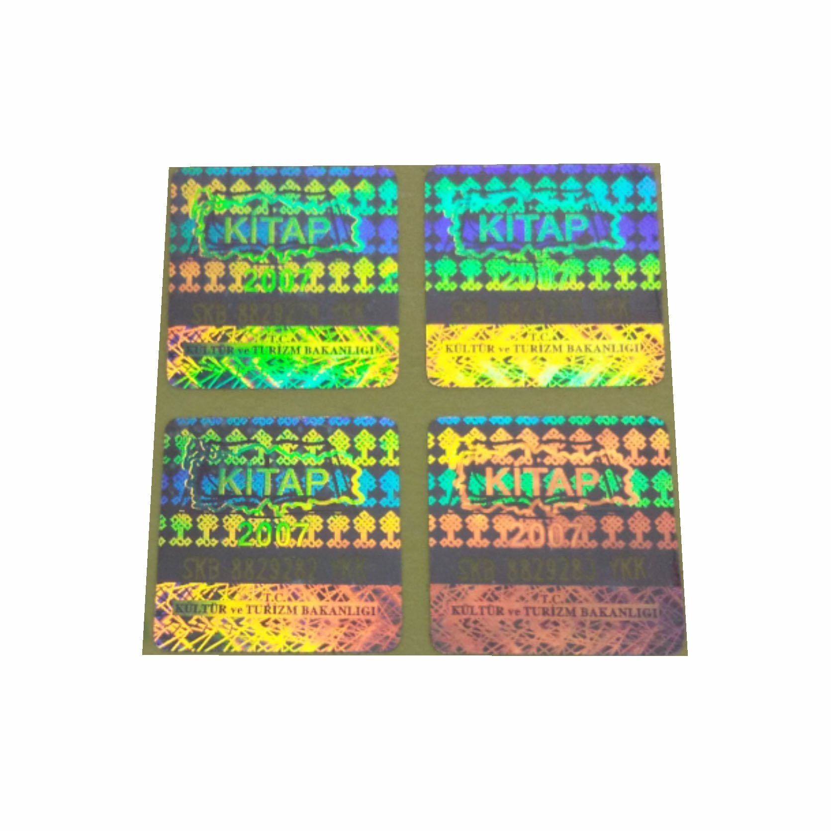 Rainbow effect glossy custom 3d hologram bottle sticker