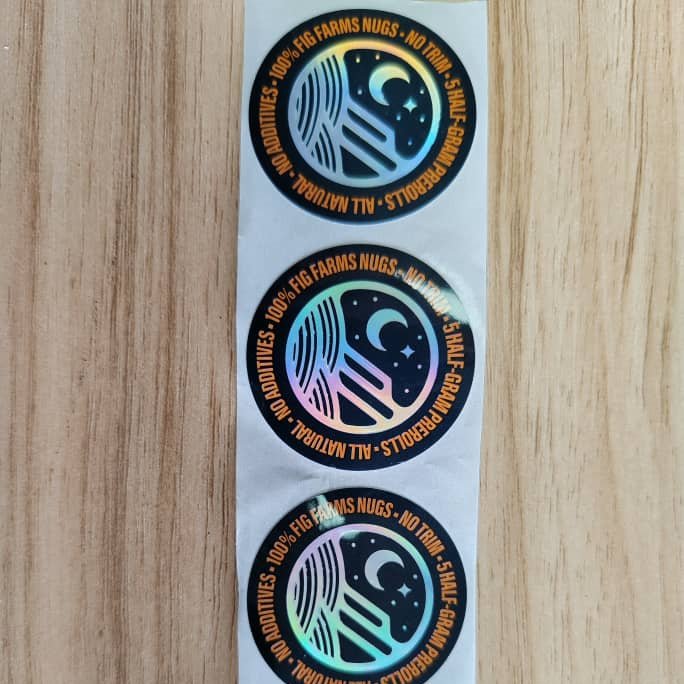 Customize Viny Label Stickers Double Sides Full Color Printing Holographic Foil Stamping Finished For Bottles And Lid Label