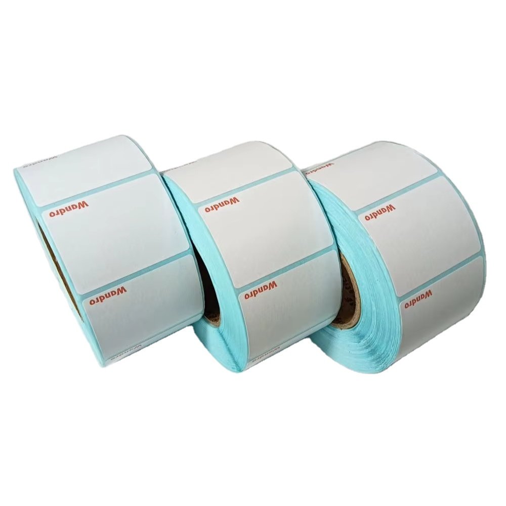 Factory Wholesale Blank 58*40mm 80*80 Thermal barcodes Weighing scale sticker supermarket label paper roll custom stickers label