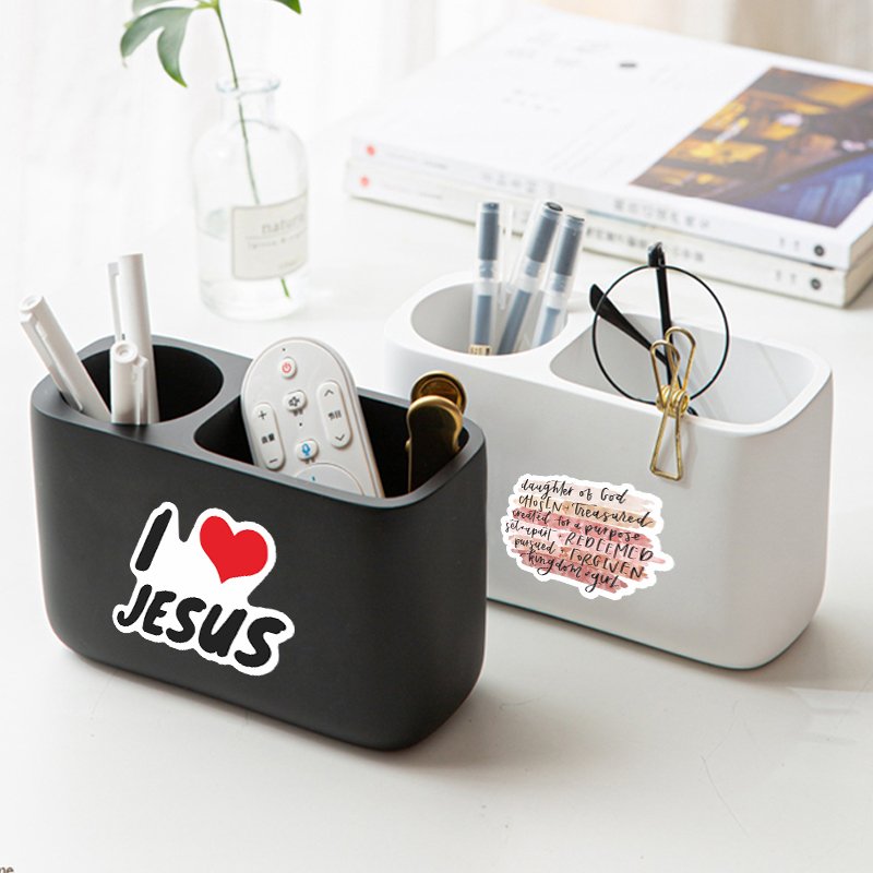 50 Bible Jesus motivational Letter Stickers for Laptop Notebook water bottle Skateboard Luggage Inspire christian Stickers