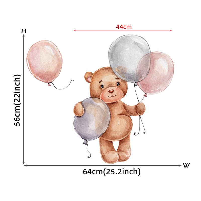 New high quality kids children room cartoon beer 3d wall stickers