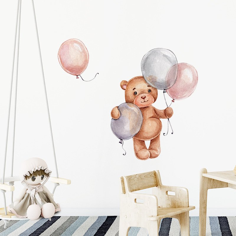 New high quality kids children room cartoon beer 3d wall stickers