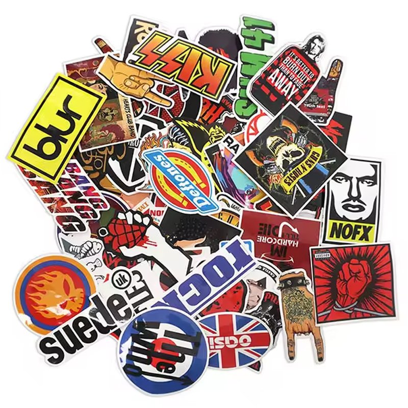 Waterproof adhesive Vinyl PVC Sticker Label Custom Logo kiss cut sticker gloss laminated luxury die cut stickers