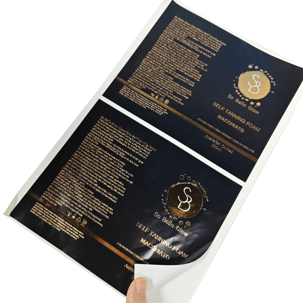 High Quality Custom Strong Adhesive Vinyl Sticker With Hot Stamping