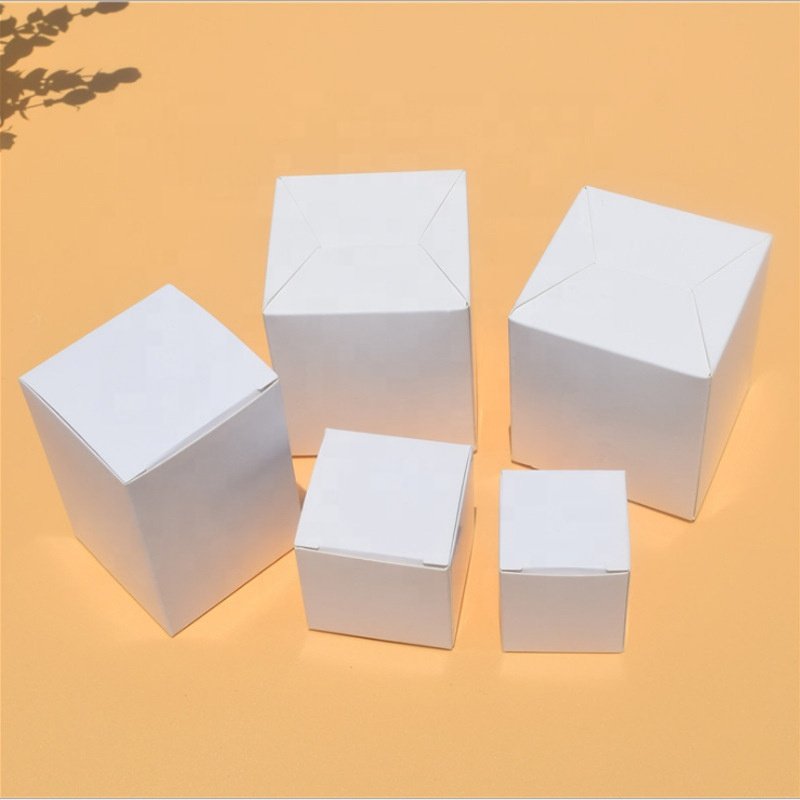 100pcs/Lot White Cardboard Paper Box Craft Small Gifts Packaging Handmade Soap Kraft Paper Boxes Carton