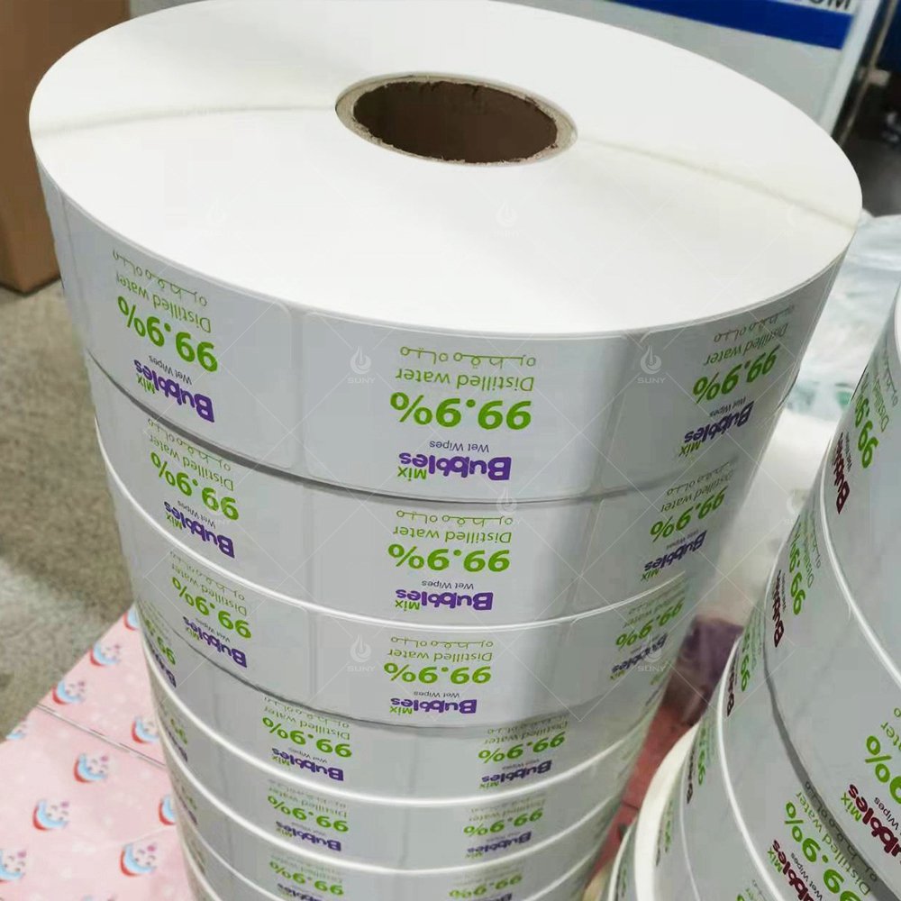 Customized Sheet Roll Lid Seal Adhesive Logo Printing Color Lid Label Sticker