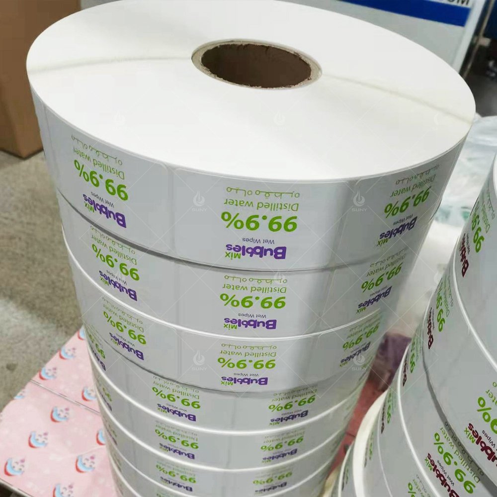 Customized Sheet Roll Lid Seal Adhesive Logo Printing Color Lid Label Sticker