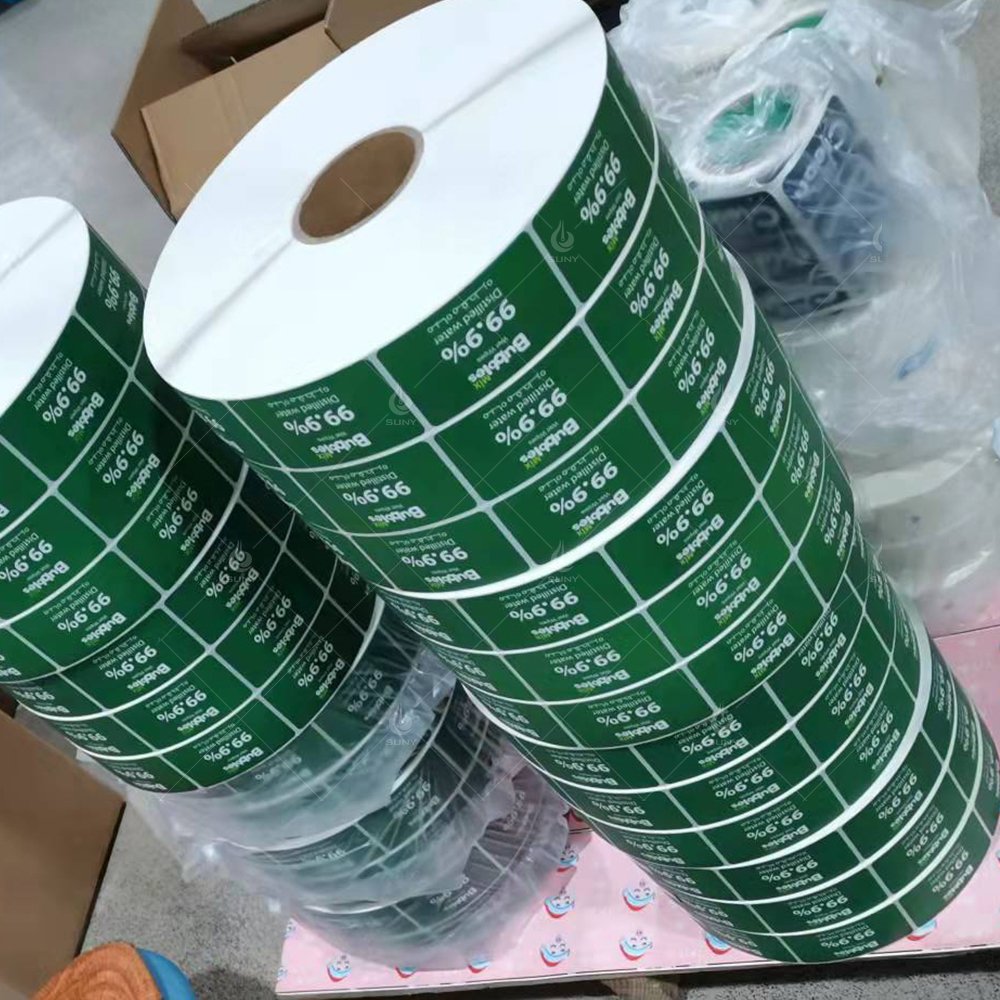 Customized Sheet Roll Lid Seal Adhesive Logo Printing Color Lid Label Sticker