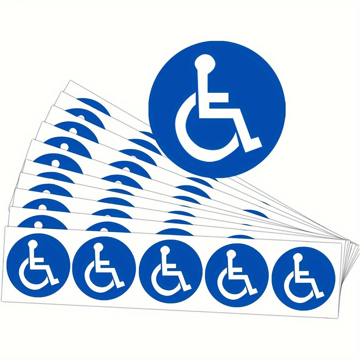 2 inch Round Handicap Signs Stickers Disability Decals Disabled Wheelchair Symbol Labels for Handicapped Parking