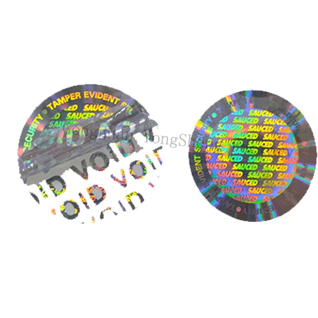 Hologram Sticker High Security Paper Custom holographic Sticker Adhesive security tamper-proof Sticker