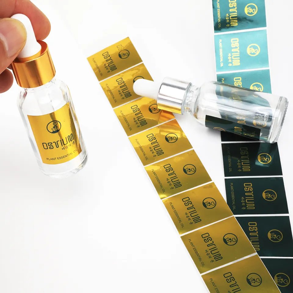 Adhesive Logo Sticker Paper Custom Food Cosmetic Bottle Labels Bottle Packaging Sleeve Wrap Private Vinyl Waterproof Customized