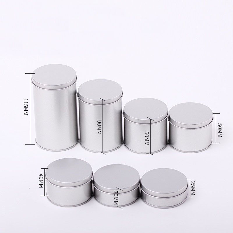 Factory Price 2D Sublimation round Shape Metal Candy Tin Box Recyclable PVC for Stickers Candles Crafts Pencils