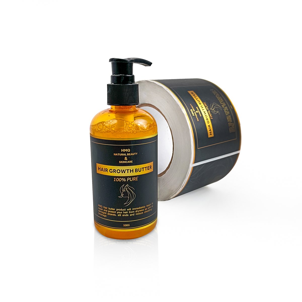 Custom Luxury Waterproof Logo Cosmetics Vinyl Label Gold Foil Shampoo Stickers Roll Printing Packaging Labels For Lotion Bottle