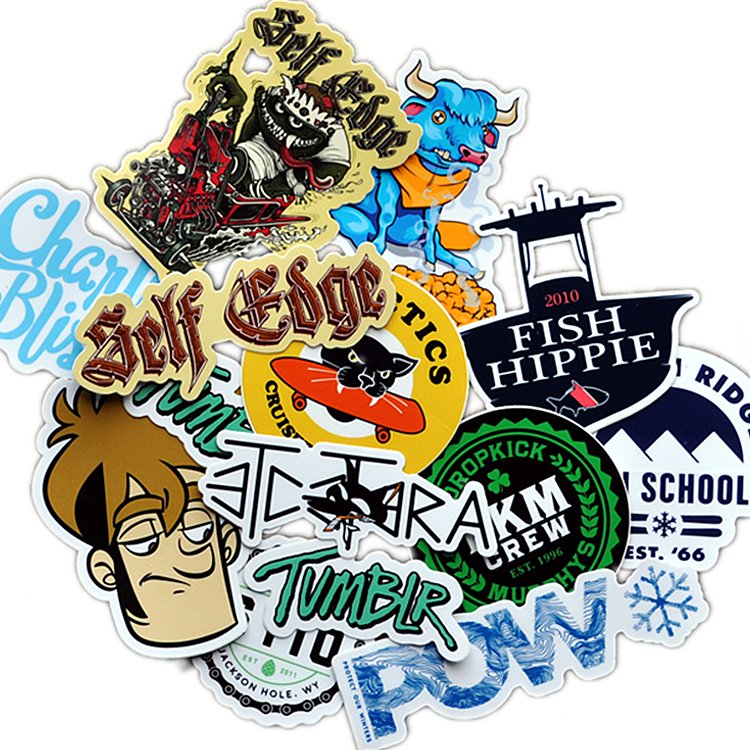 Custom Brand Logo Sticker Waterproof Vinyl Sticker Label Printed Die Cut Sticker