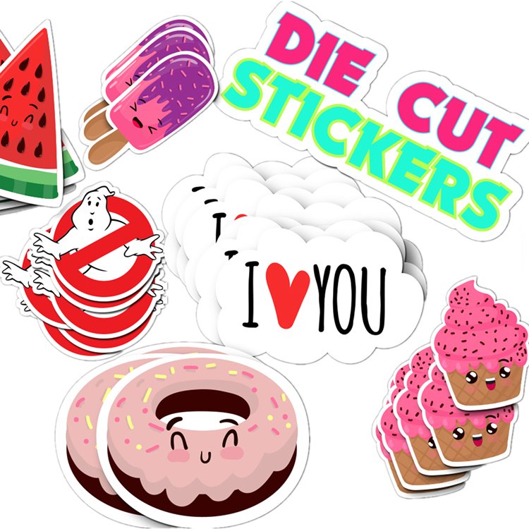 Custom Brand Logo Sticker Waterproof Vinyl Sticker Label Printed Die Cut Sticker