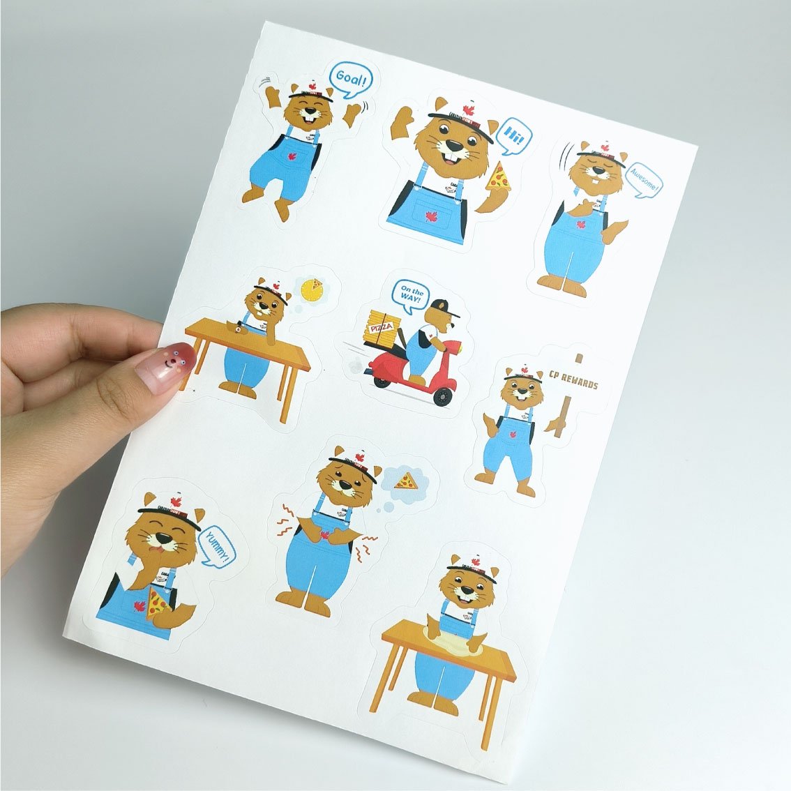 Custom logo stickers shiny cartoon kiss cut stickers adhesive waterproof vinyl die cut sticker sheets