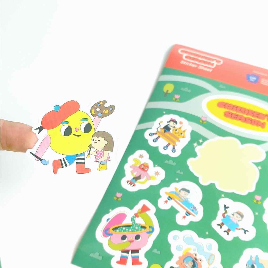 Custom logo stickers shiny cartoon kiss cut stickers adhesive waterproof vinyl die cut sticker sheets
