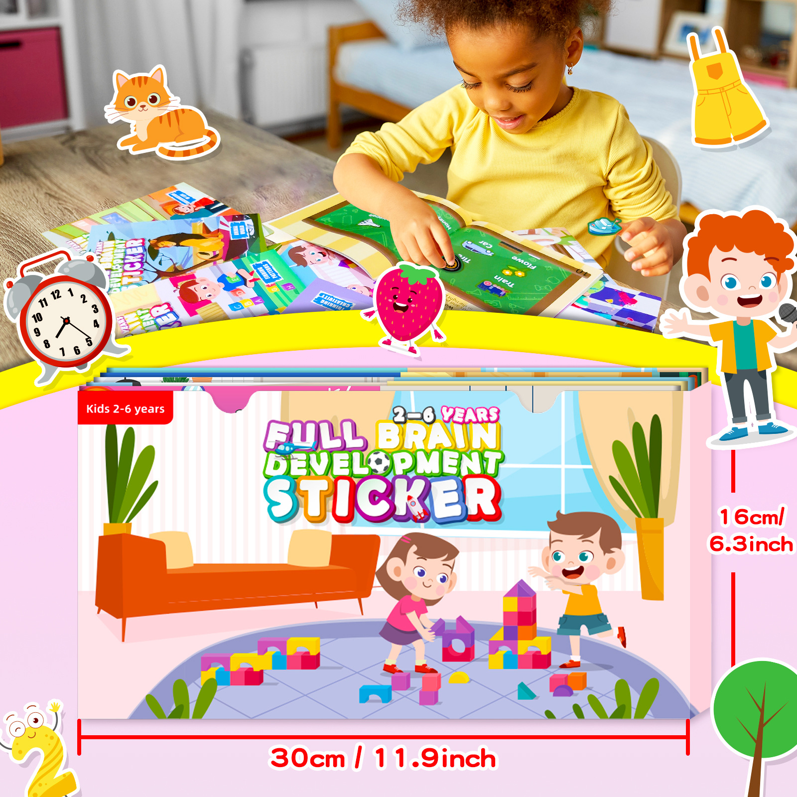 Reusable Eco Friendly Stickers Educational Magic Book Printing Kids Adhesive Stickers Coloring Custom Sticker Book