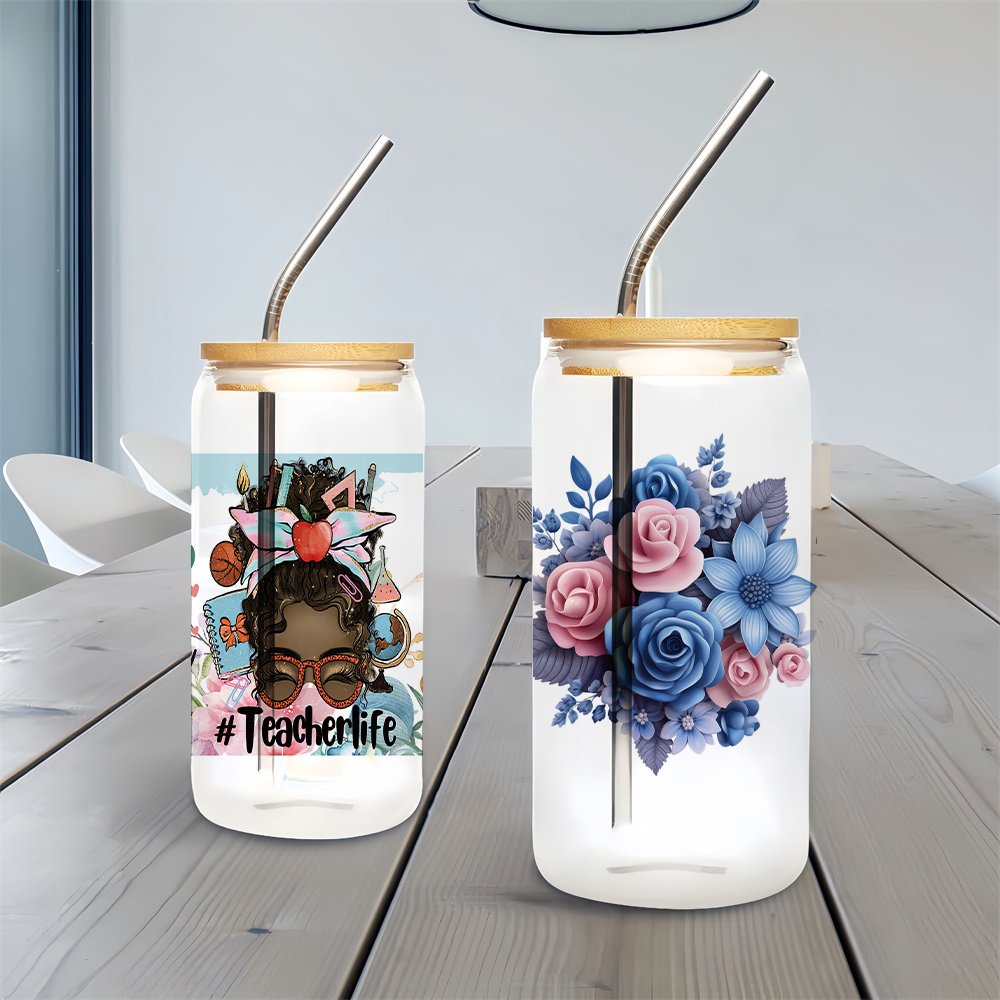 China Big Factory Good Price Transfers UV DTF Wraps 16oz Easy To Peel Tumbler Stickers Back to School Decals for Libbey Cups