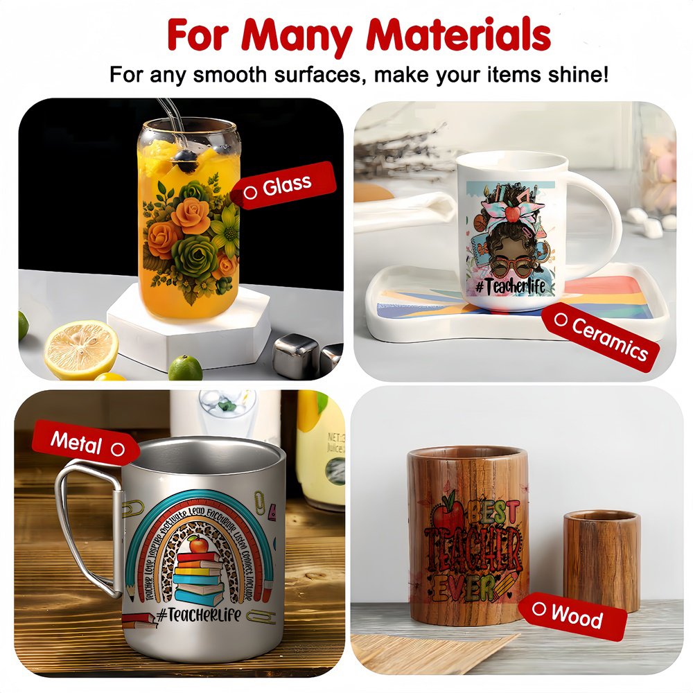 China Big Factory Good Price Transfers UV DTF Wraps 16oz Easy To Peel Tumbler Stickers Back to School Decals for Libbey Cups