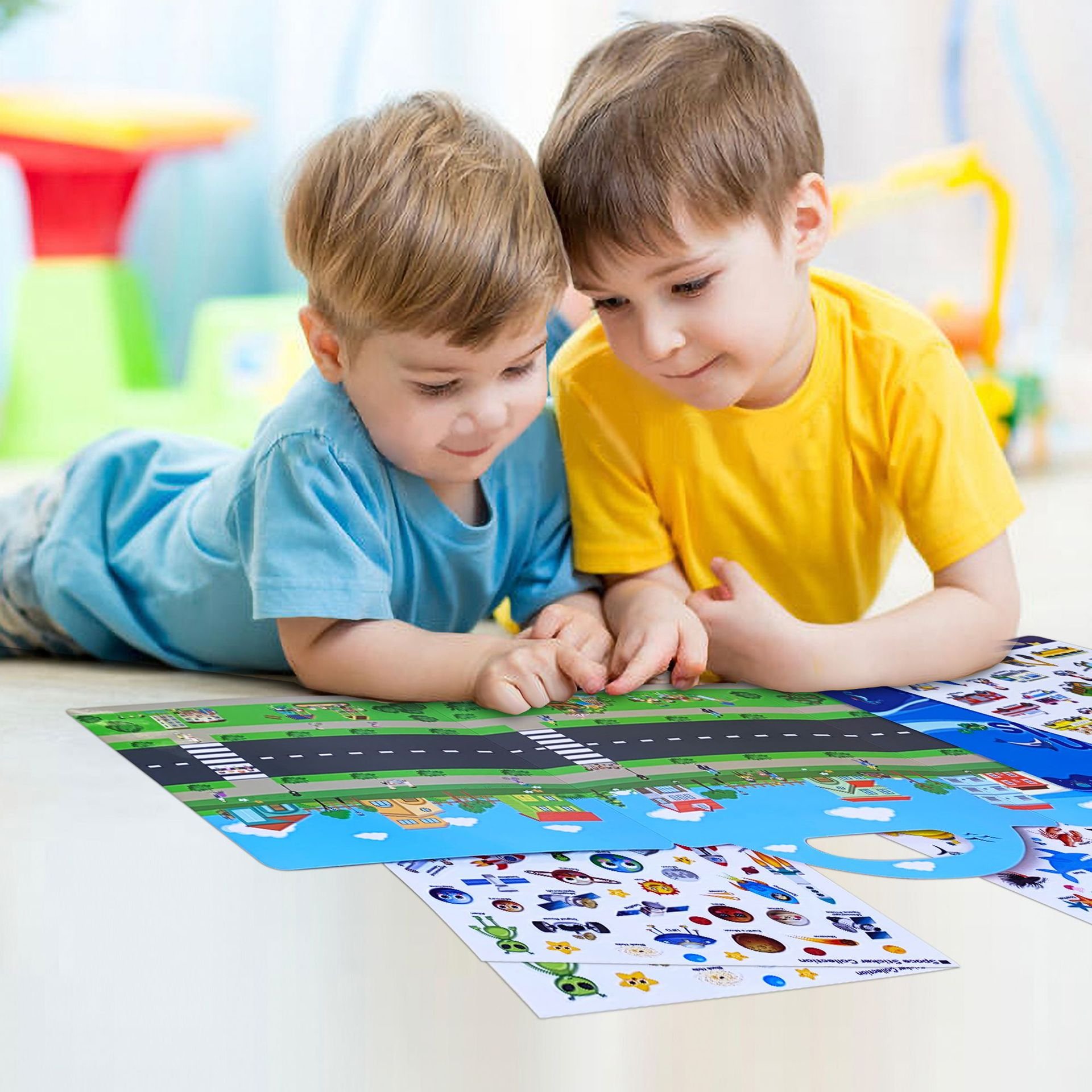 Factory Custom Children's Education Learning Multi Assorted Theme Based Farm Space Reusable Sticker Book For Kids