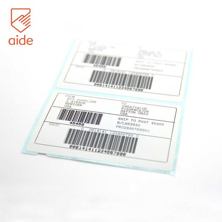 Custom waterproof self-adhesive sticker barcode transparent thermal label roll paper