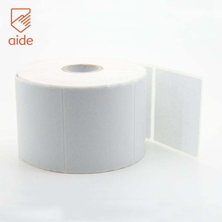 Custom waterproof self-adhesive sticker barcode transparent thermal label roll paper