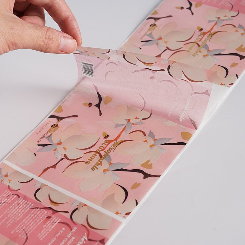 Custom Printed cosmetic Logo Sticker waterproof Self Adhesive Vinyl Roll bottle packaging Label custom stickers