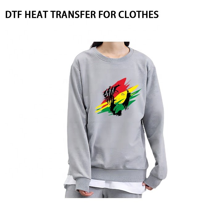 Factory custom heat transfer designs vinlys heat press sticker screen printed dtf transfers designs ready to press for shirts