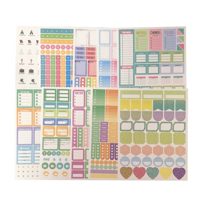 Home Decorative Festival Index Tabs DIY Schedule Activity Happy Planner Journals Sticker Book